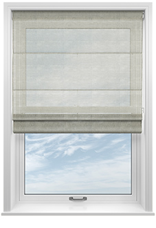 Coachella Voile, Silver Glint - Roman Blind